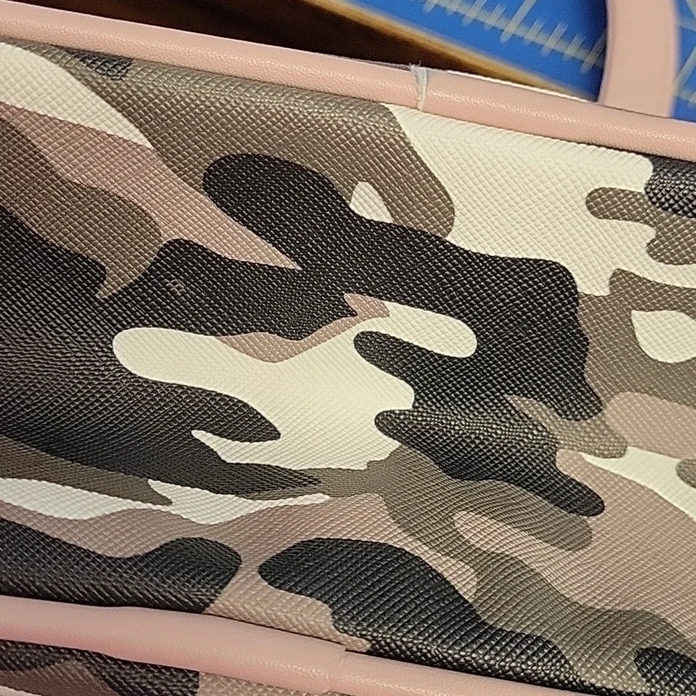 Guess Camo Pink, Gray & Black Backpack with Structured Design Preloved